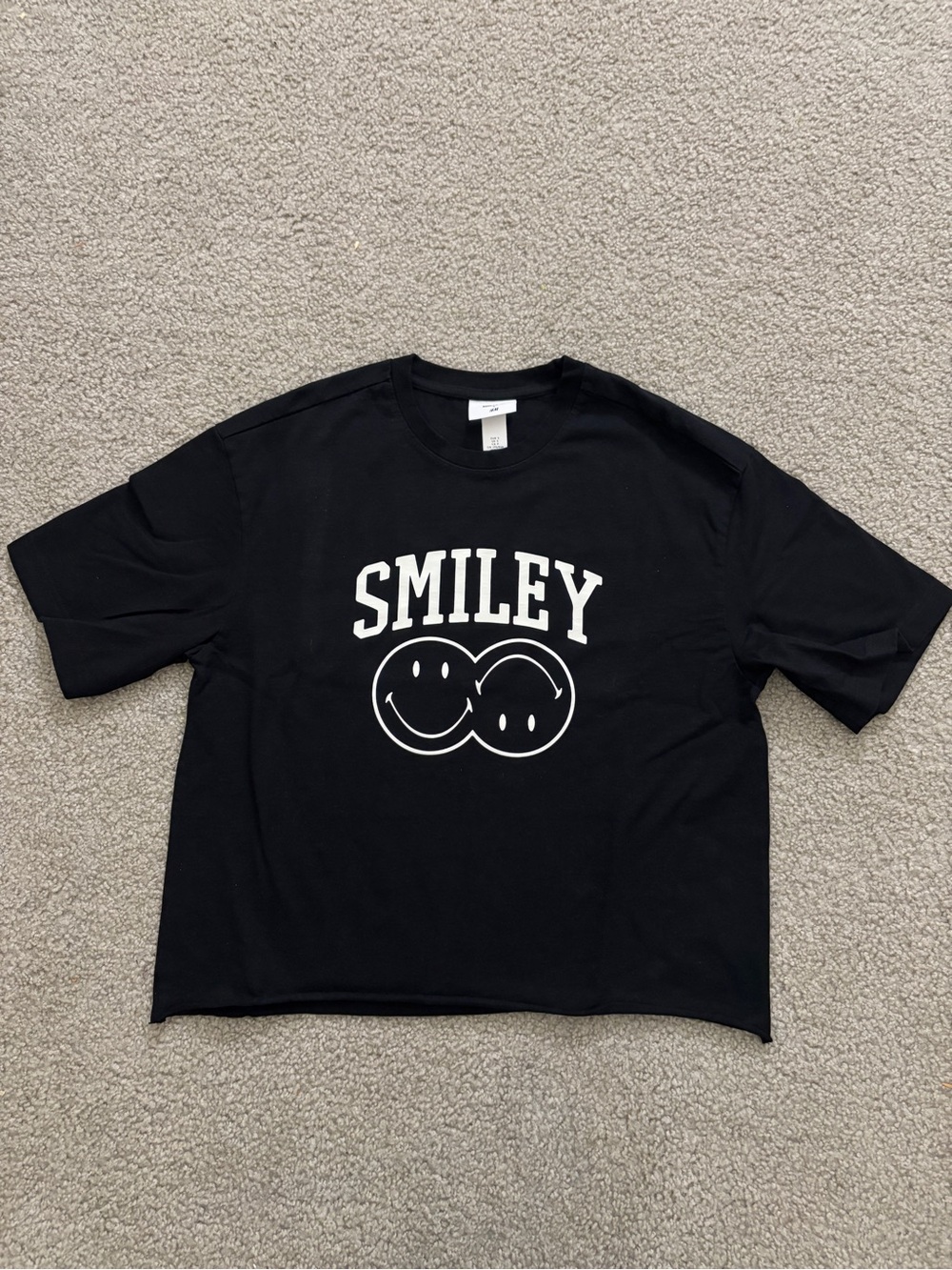 SMILEY Black Graphic Tee